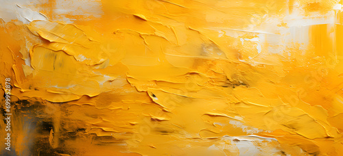 dried yellow oil paint with brush strokes. Nature-inspired Oil Painting with Yellow Reed