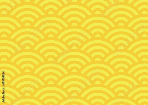 黄色い波の模様