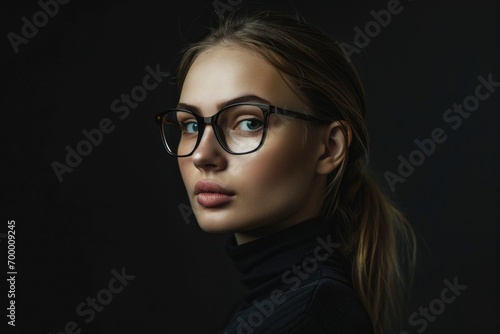 Elegant eyewear in a chic portrait