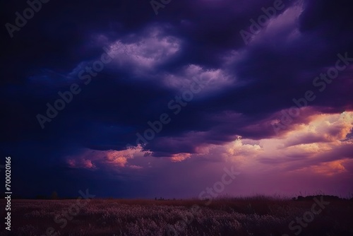 rainy storm cloudy thunderstorm background sky dramatic colorful clouds sky blue violet purple dark