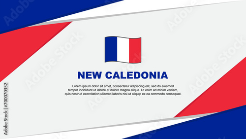 New Caledonia Flag Abstract Background Design Template. New Caledonia Independence Day Banner Cartoon Vector Illustration. New Caledonia