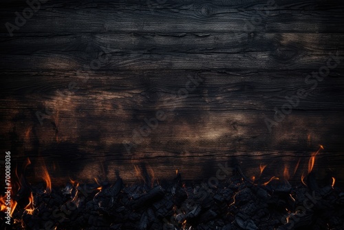 Charred wood texture against a dark background with a grungy feel
