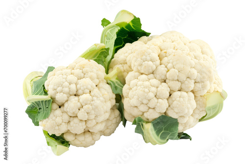 cauliflower on white background or transparent background