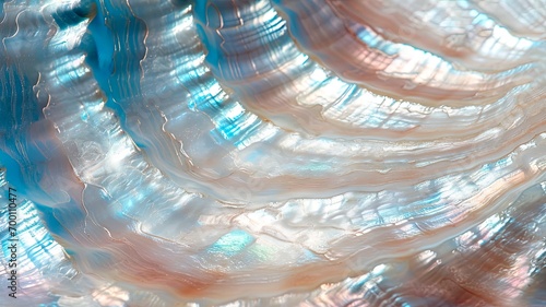 Nacre seashell texture surface, mother-of-pearl generative AI background