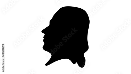 Samuel Rogers, black isolated silhouette