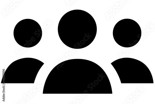 User group icon on transparent background