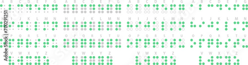 Braille alphabet, English version, vector