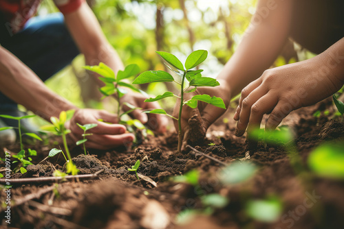 Family Bonding in Nature: Planting a Tree of Life, Love, and Legacy in a Serene Forest - A Symbolic Gesture of Remembrance, Togetherness, and Hope for Future Generations