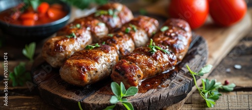 Romanian food: meat rolls known as mititei or mici.