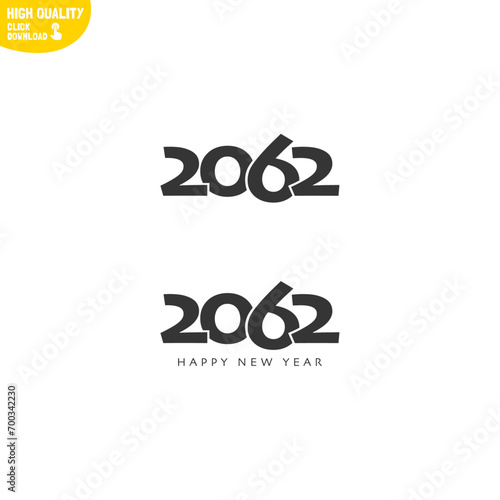 Creative Happy New Year 2062 Logo Design