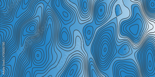 Abstract minimalistic background with blue noise wave field. Detailed displaced surface. Abstract background with map. Geographic mountain relief. Abstract lines background Contour.