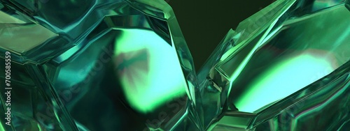 A power stone like an emerald ore.A refreshing, refreshing, elegant, and modern 3D Rendering abstract background.