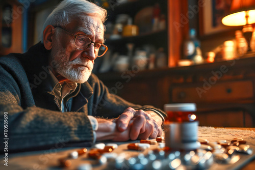 old man with his medicine