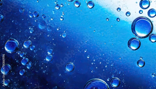 The close up of blue water droplets.