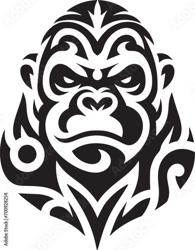 Tribal Gorilla Tattoo Design