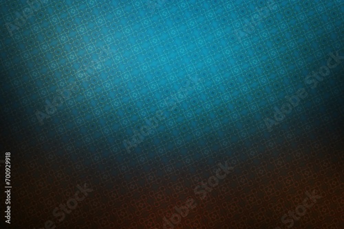 Abstract blue and orange background with dots and rows of binary code
