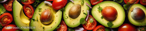 avocados and tomatoes, ingredients for guacocamole