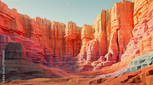 Colorful fantasy sandstone canyon