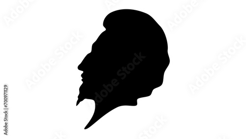 Edward Herbert, black isolated silhouette