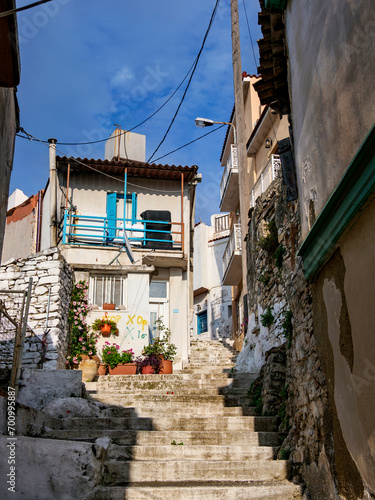 Street of Ano Vathy, Samos Town, Samos Island, North Aegean, Greece