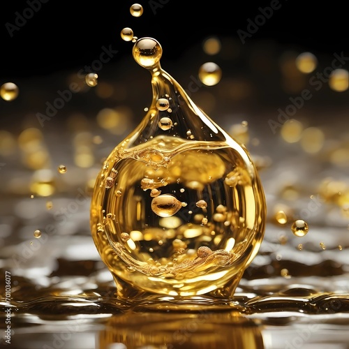 Golden Elixir Luxurious Drops of Omega-3 Enriched Liquid, Effervescing with Vitality and Health Benefits