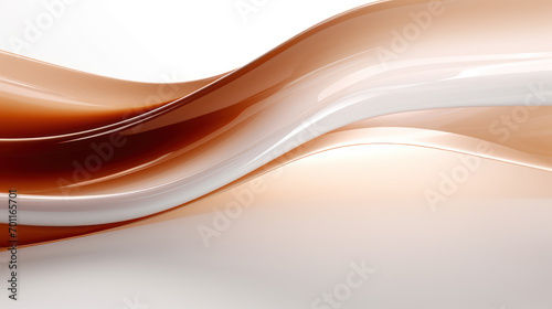 Abstract brown wave background. Stylized water flow banner - Generative AI
