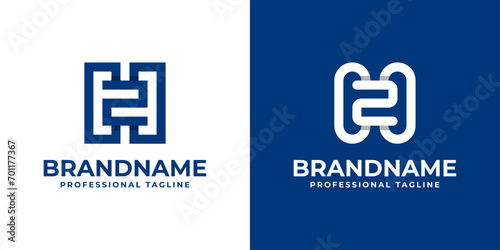 Modern Letter HZ Monogram Logo, suitable for business with HZ or ZH initials
