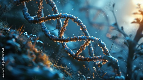 DNA Helix Science Concept Art