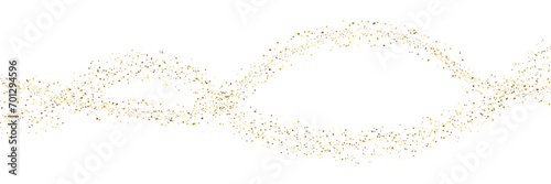 Gold glitter confetti. Golden sparkle shiny glitter dust.