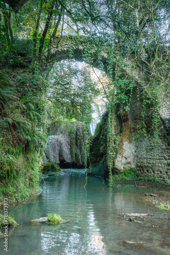 Beautiful scene in the Veio Regional Park, near Formello, Province of Rome, Lazio, Italy.
