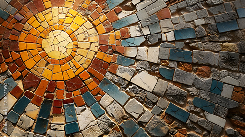 mosaic sun rays background