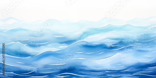 Ocean water wave blue, teal, turquoise happy ripples cartoon wave for pool party or ocean beach travel. Web banner, backdrop, wavy background graphic resource art for copy space text by Vita