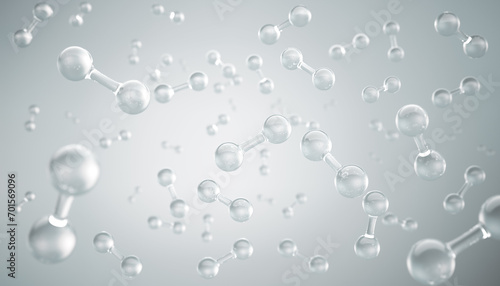 A molecule of oxygen, Molecular structure for Science or medical background, 3d illustration.