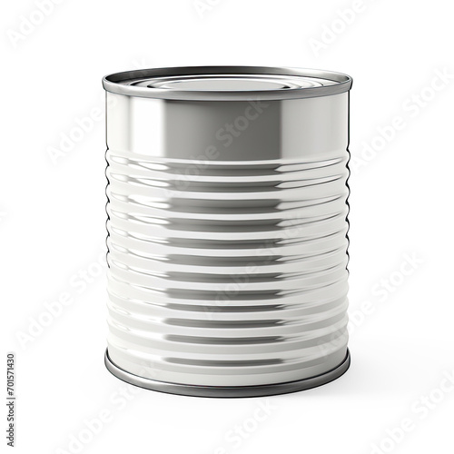 Open tin can on white background. on isolate transparency background, PNG