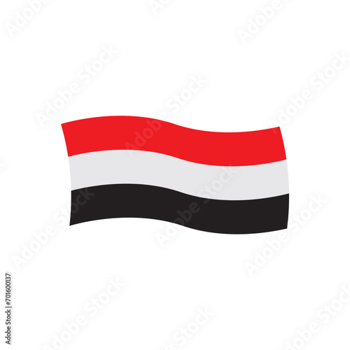 yemen flag icon vector template