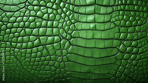 Crocodile leather texture background. Abstract green background