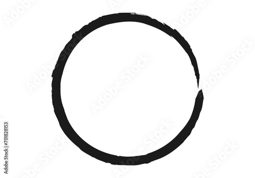 Círculo negro hecha de tinta negra.