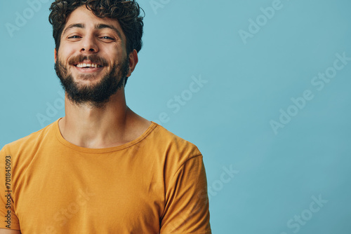 Man smile face cheerful expression portrait person happiness background lifestyle happy fashion guy adult young