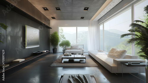 Luxury living room - modern, render