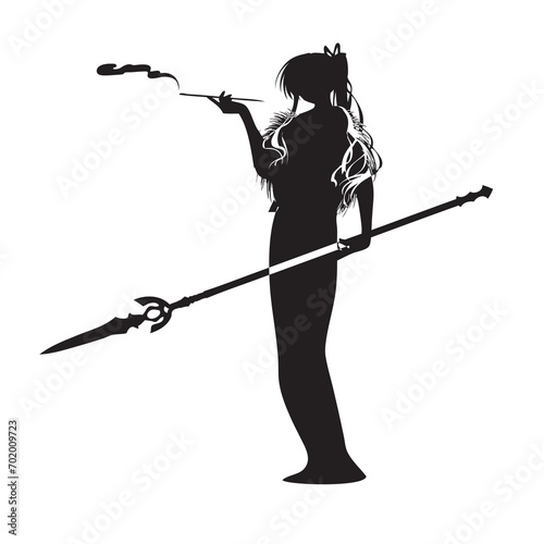 Anime girl silhouette