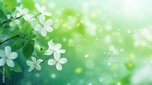 Beautiful spring background with green juicy young cool color