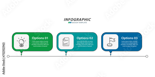 Timeline Creator infographic template. 3 Step timeline journey, calendar Flat simple infographics design template. presentation graph. Business concept with 3 options, vector illustration. 