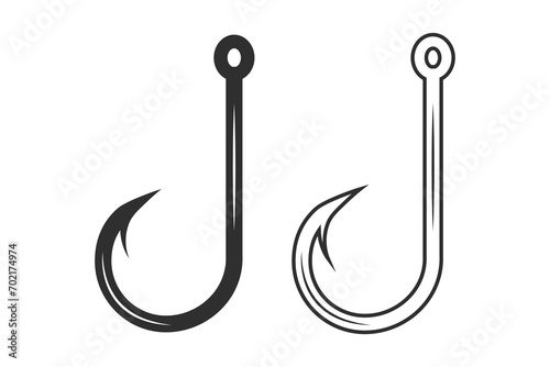 Fishing Hook Vector, Fishhook silhouette, Fishing Hook Set, Premium Quality Fishing Hook Vector, Fishing Hook Graphics, Stylish Fishing Hook, illustration, Classic Fishing Hooks in Vector Format