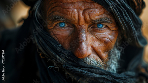 Member of North African from Tuareg tribe in traditional clothing
