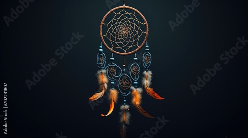 Gorgeous dreamcatcher against a gray background