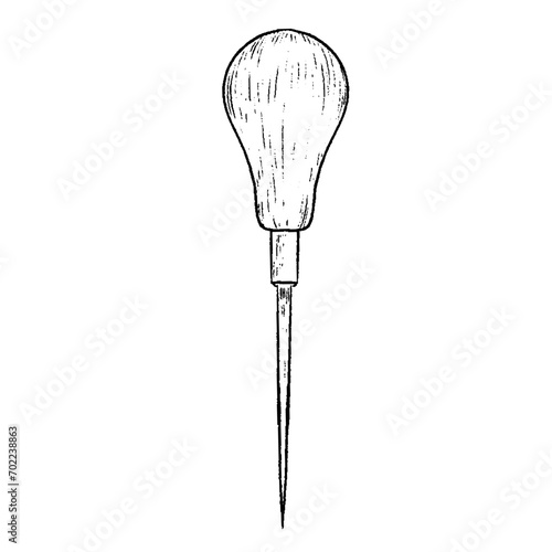 Book Binding awl tool - Vector