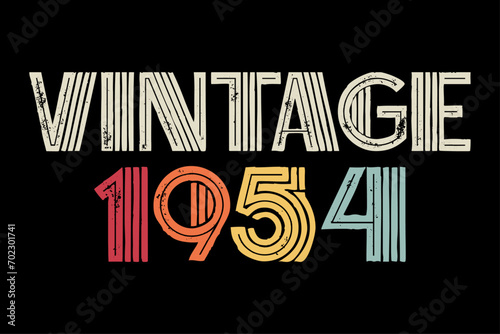 Vintage 1954 Birthday T-Shirt Design