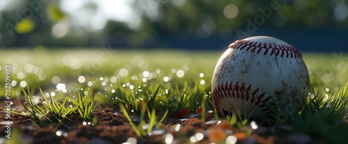 baseball on the grass