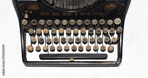 Klawiatura starej maszyny do pisania