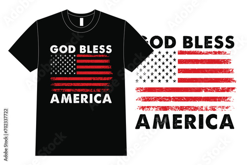 God Bless America T Shirt Design